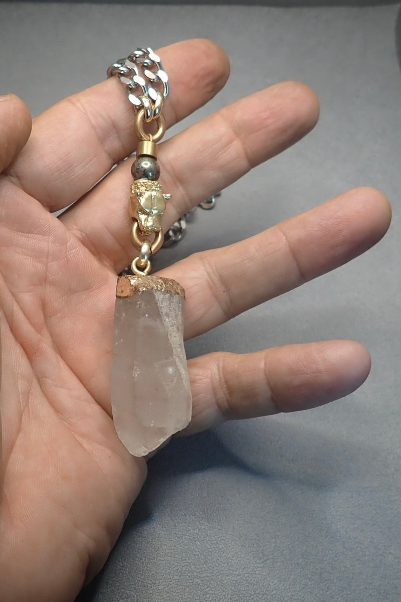 ROCK CRYSTAL LION NECKLACE