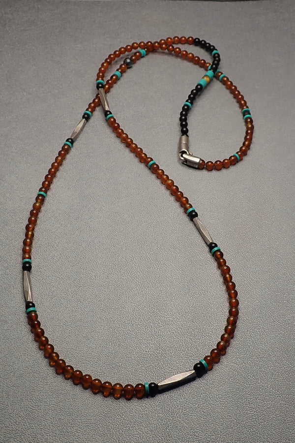 CARNELIAN BEADED NECKLACE