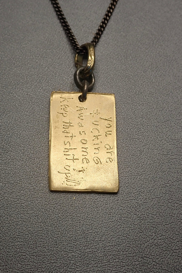 QUOTE DOG TAG NECKLACE