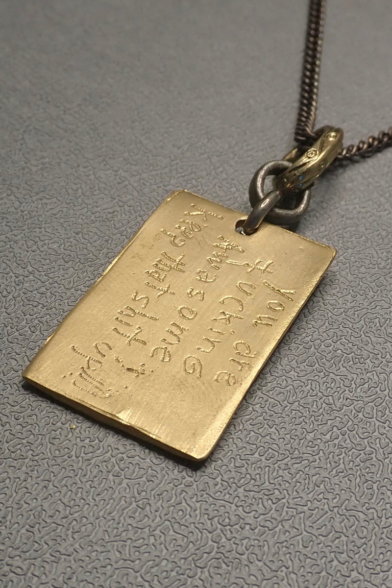 QUOTE DOG TAG NECKLACE