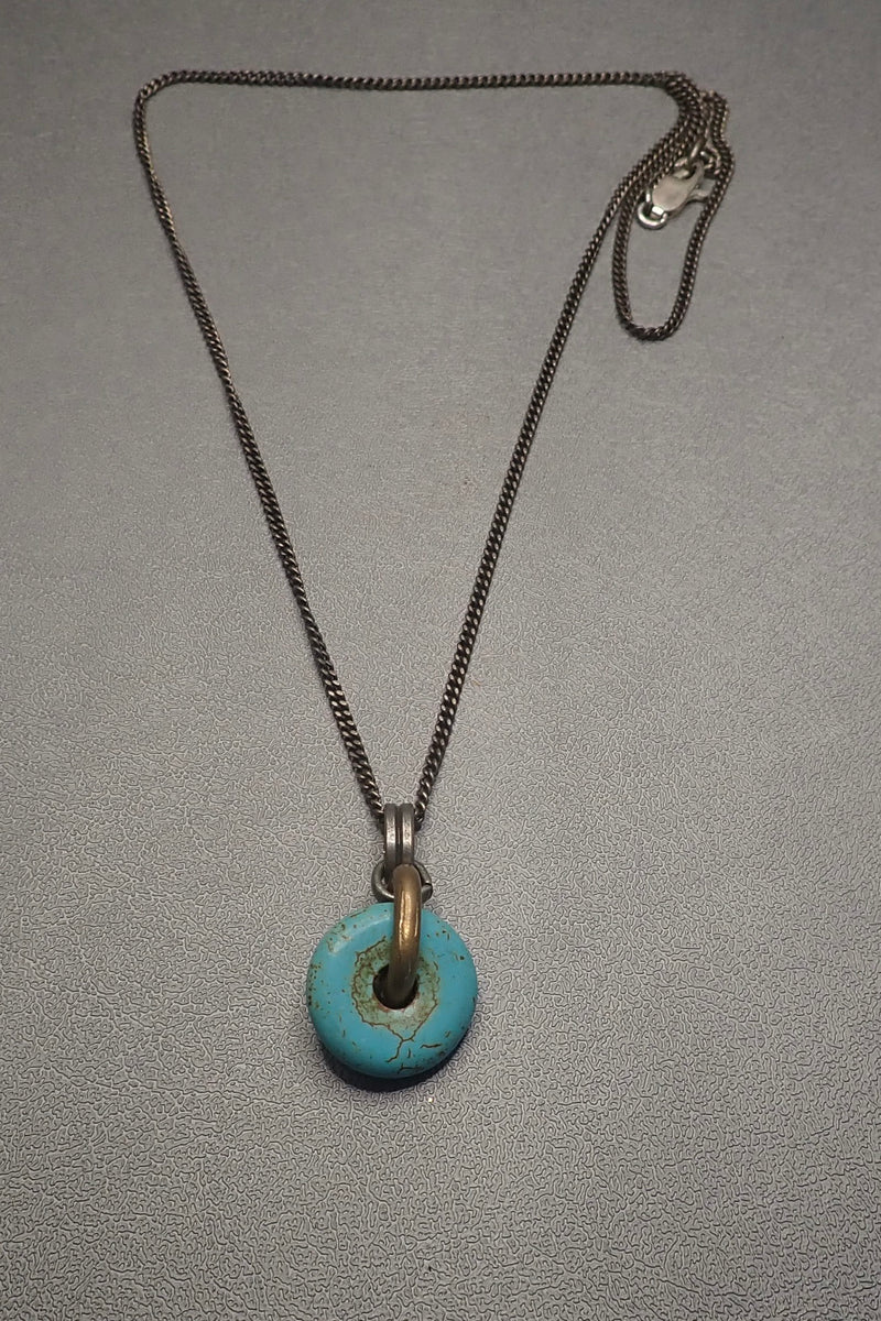 TURQUOISE DISC PENDANT