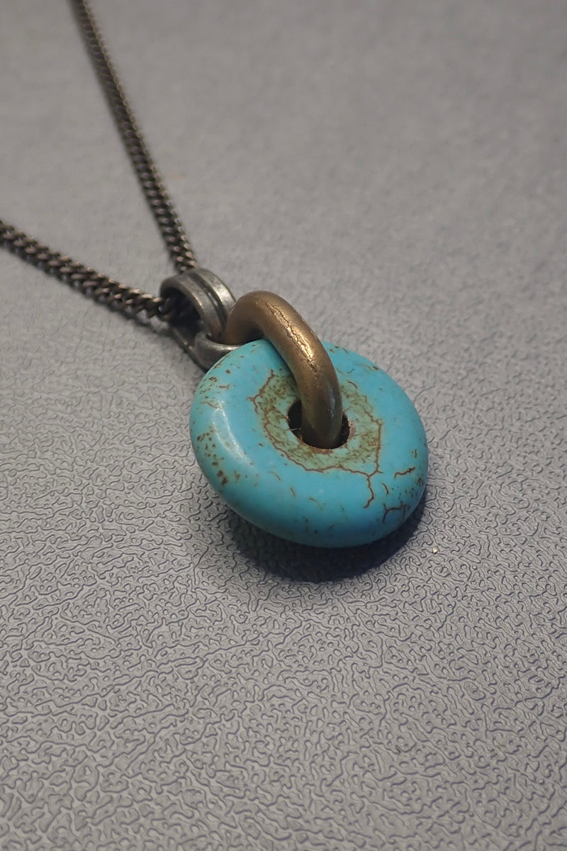 TURQUOISE DISC PENDANT