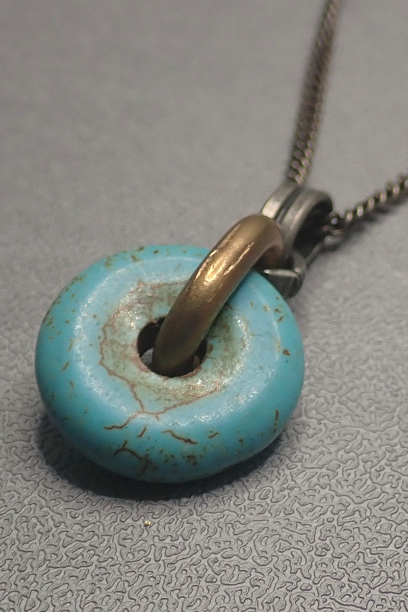 TURQUOISE DISC PENDANT