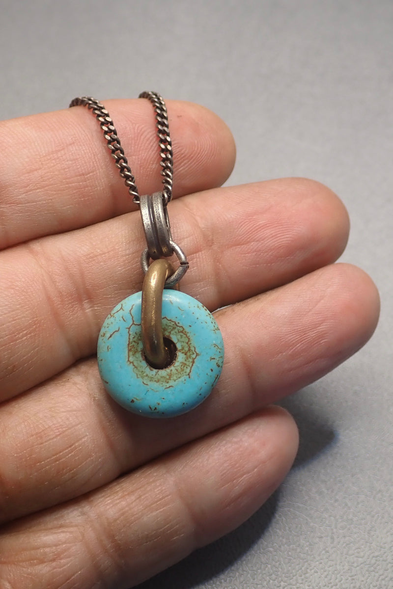 TURQUOISE DISC PENDANT