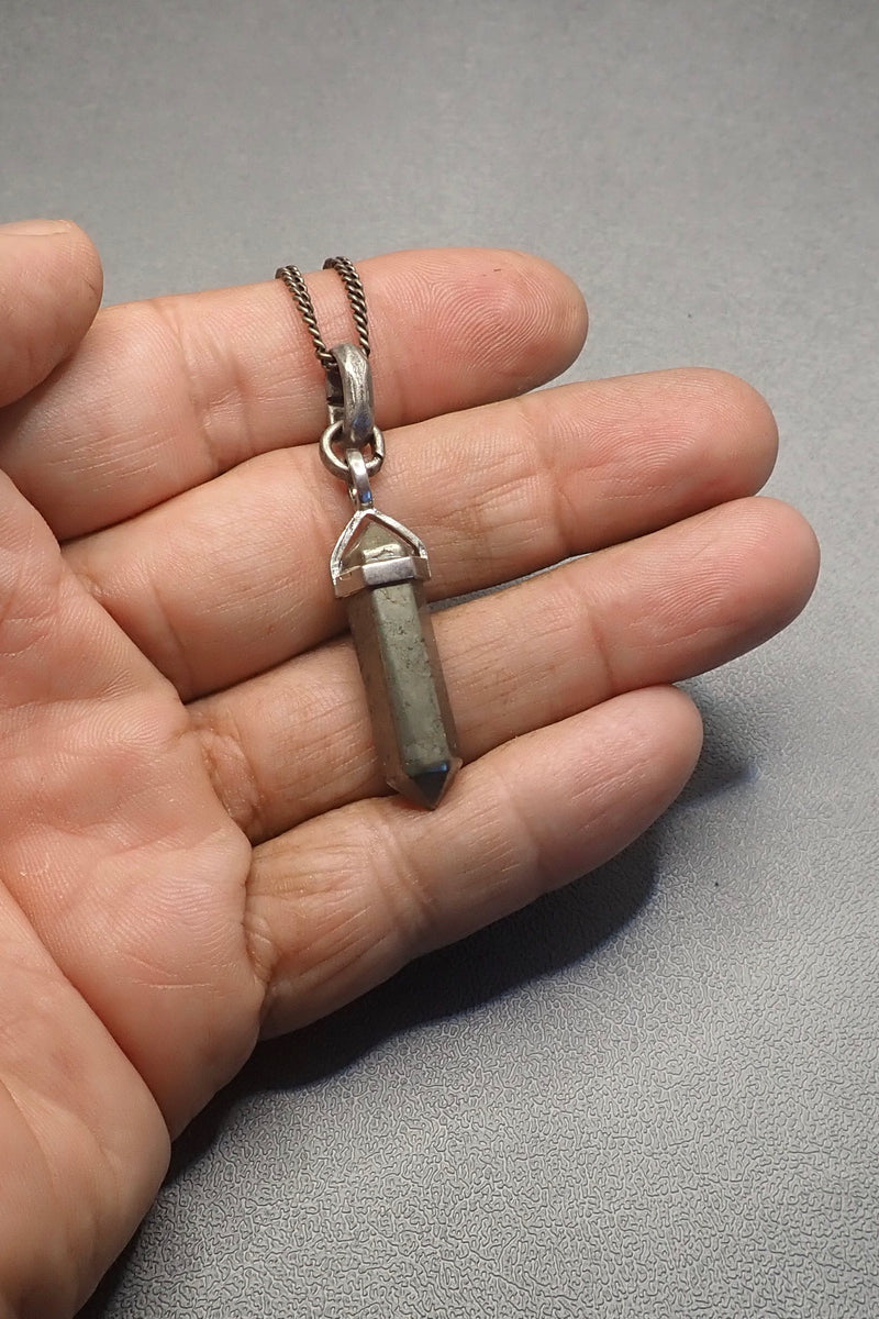 PYRITE PENDANT NECKLACE