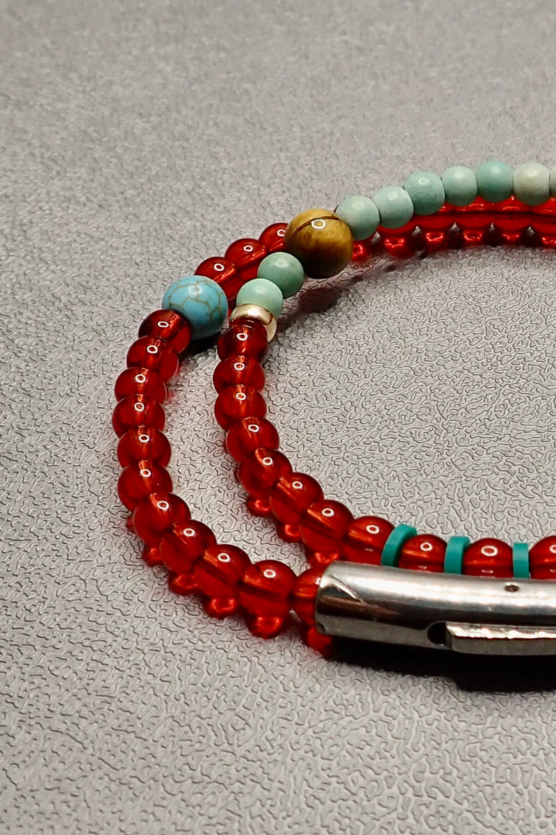 DOUBLE WRAP CARNELIAN BRACELET