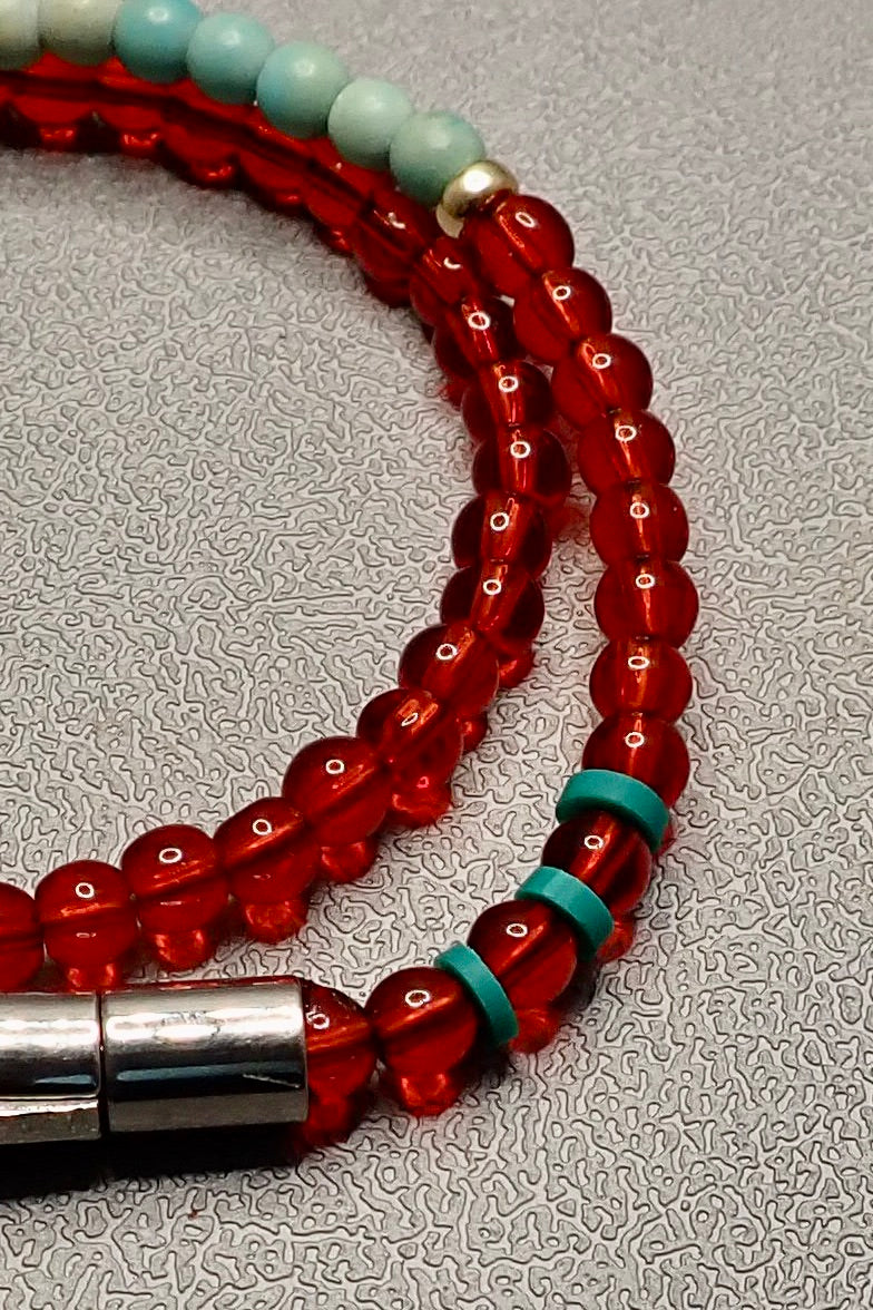 DOUBLE WRAP CARNELIAN BRACELET