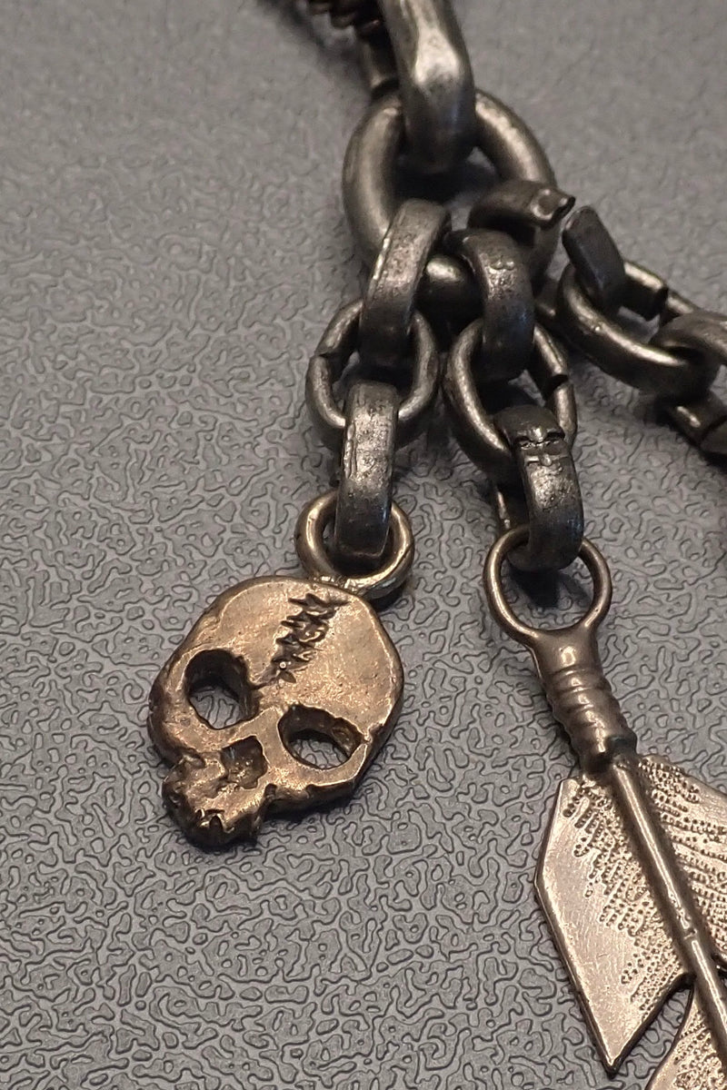 SKULL & FEATHER PENDANT