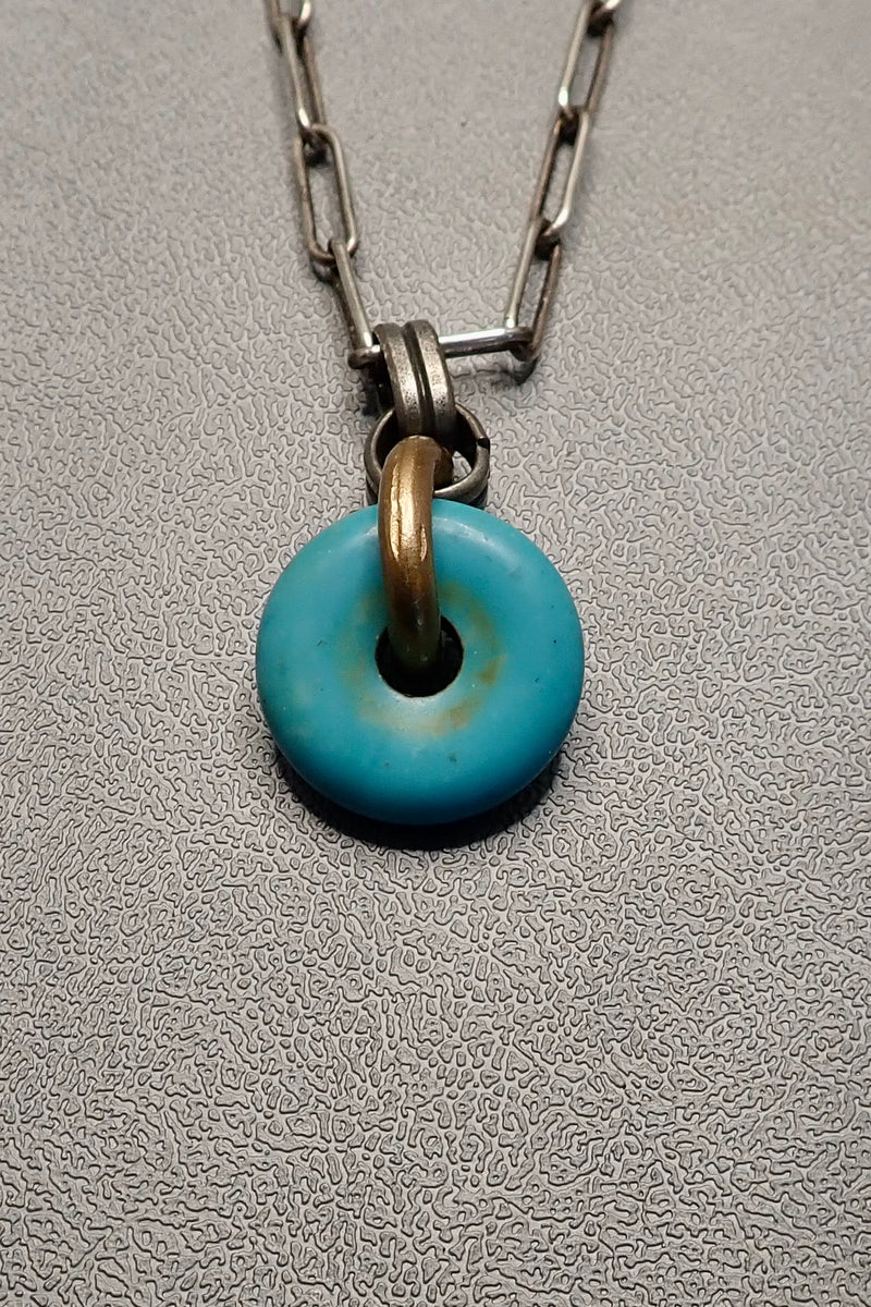 TURQUOISE DISC PENDANT