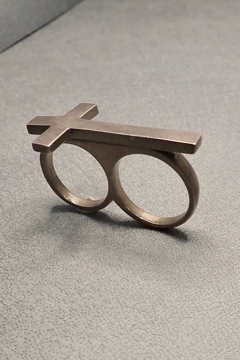 SILVER CROSS RING