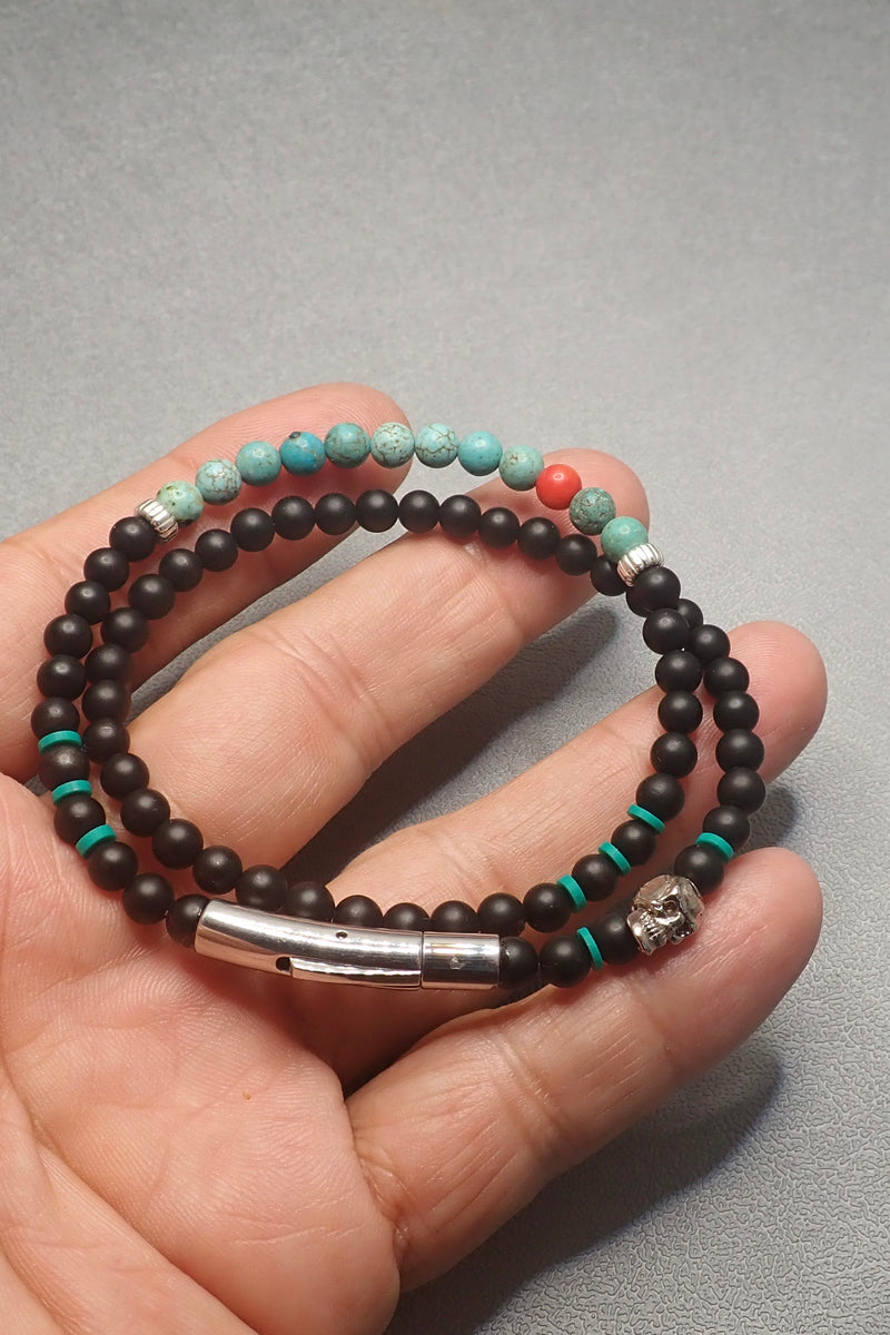 DOUBLE WRAP ONYX BRACELET