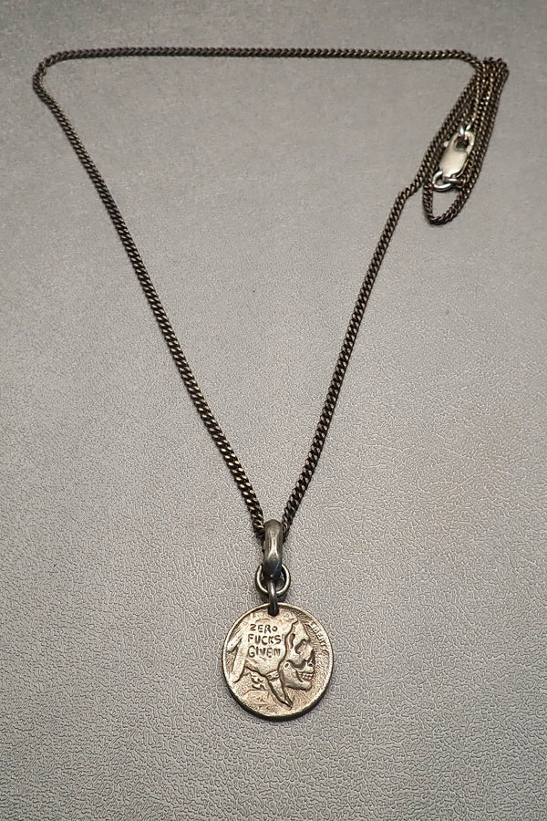 INDIAN HEAD CARVED SKULL NECKLACE