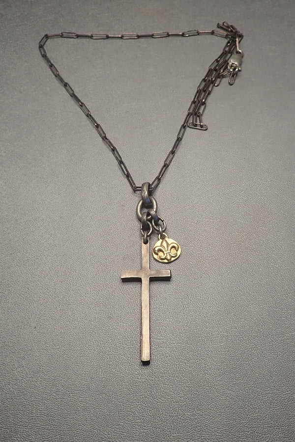 CROSS & TAG NECKLACE