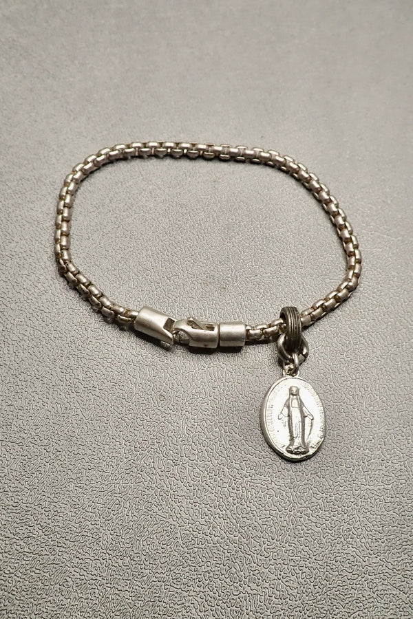 SILVER VIRGEN MEDAL BRACELET