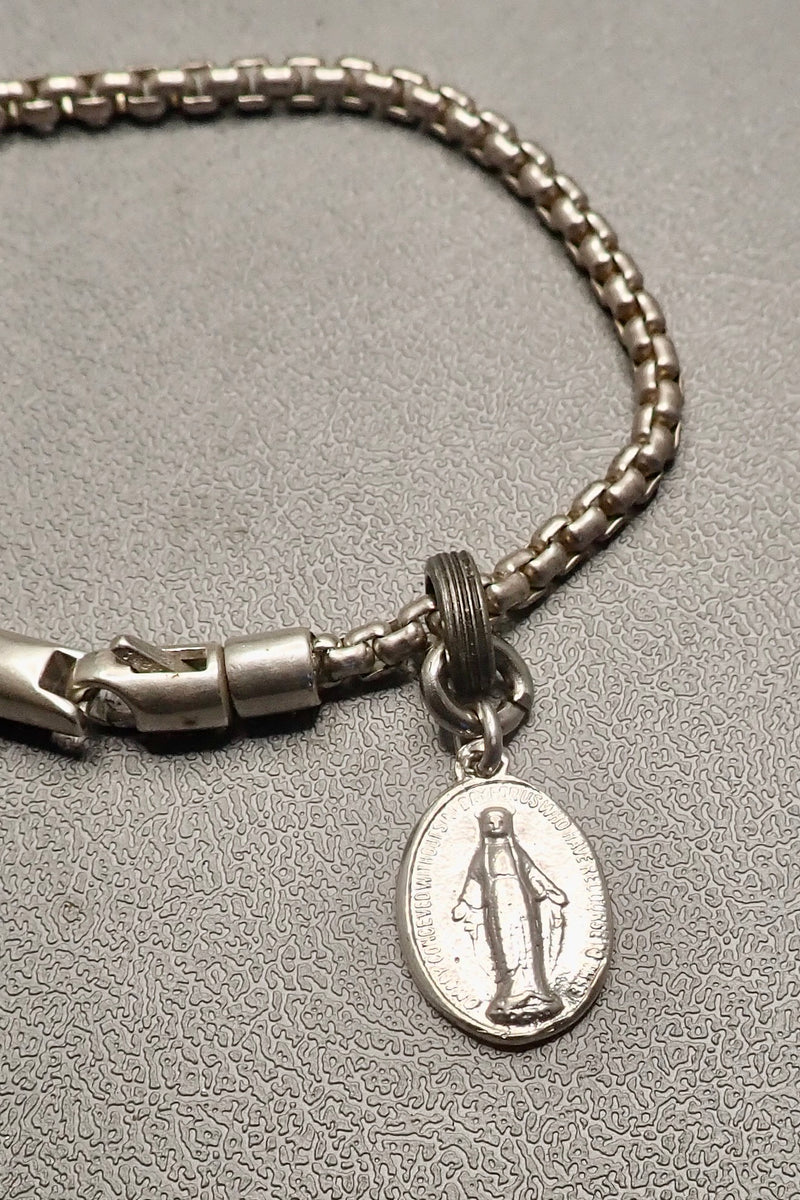 SILVER VIRGEN MEDAL BRACELET