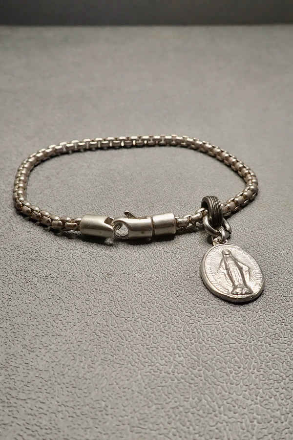 SILVER VIRGEN MEDAL BRACELET